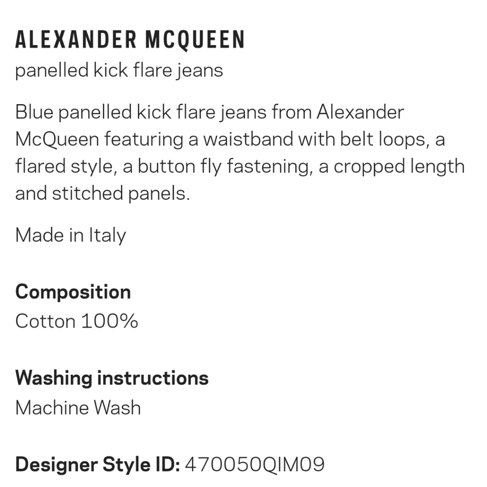 Alexander McQueen • Panelled Kick Flare Jeans - Picture 4 of 10